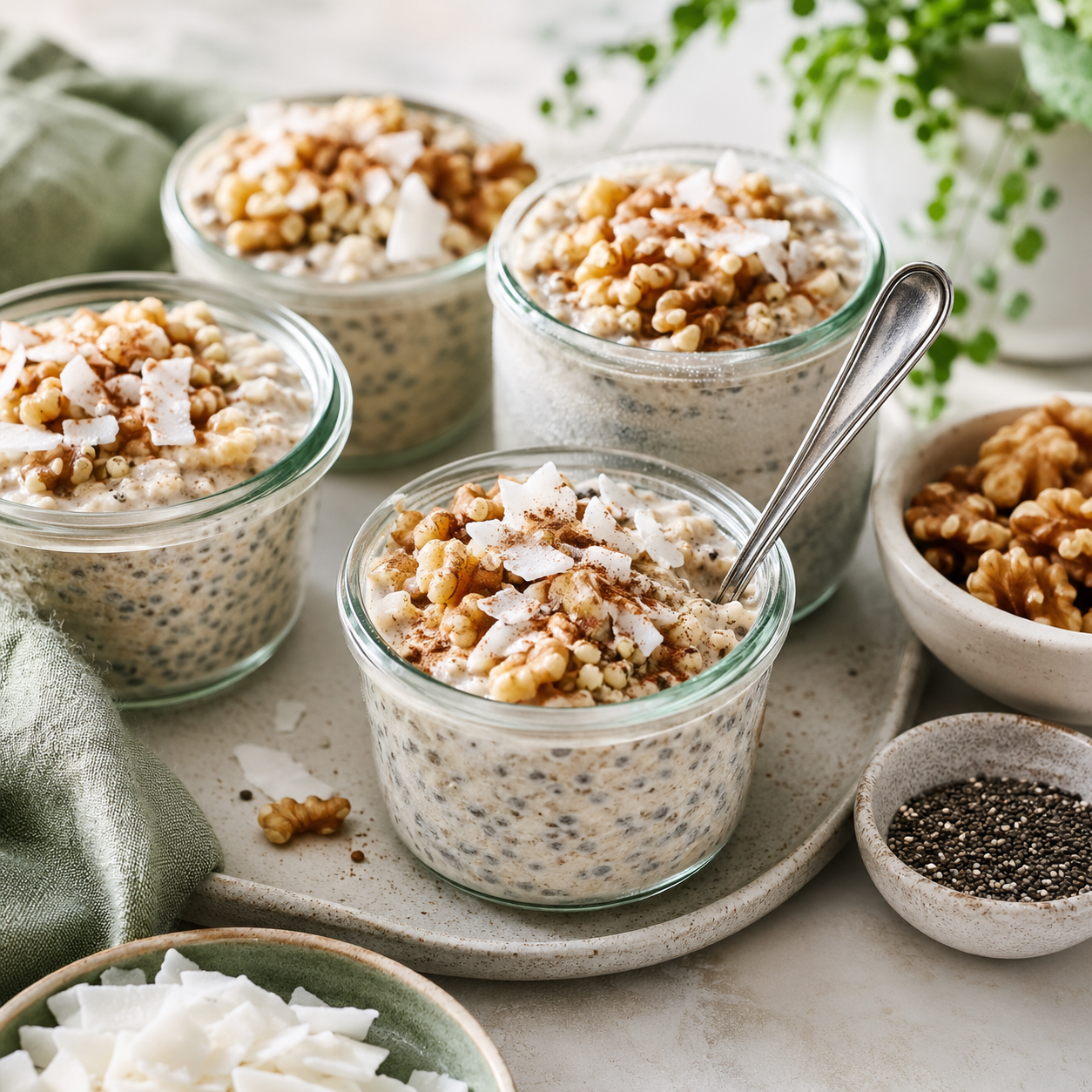 Frozen Monster Mash breakfast cups topped with nuts
