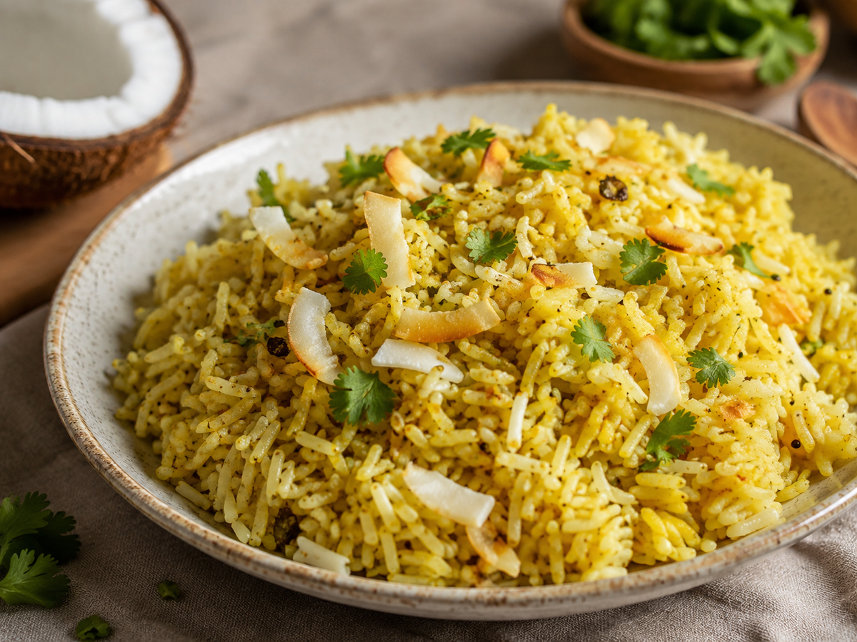 Savory coconut curry rice