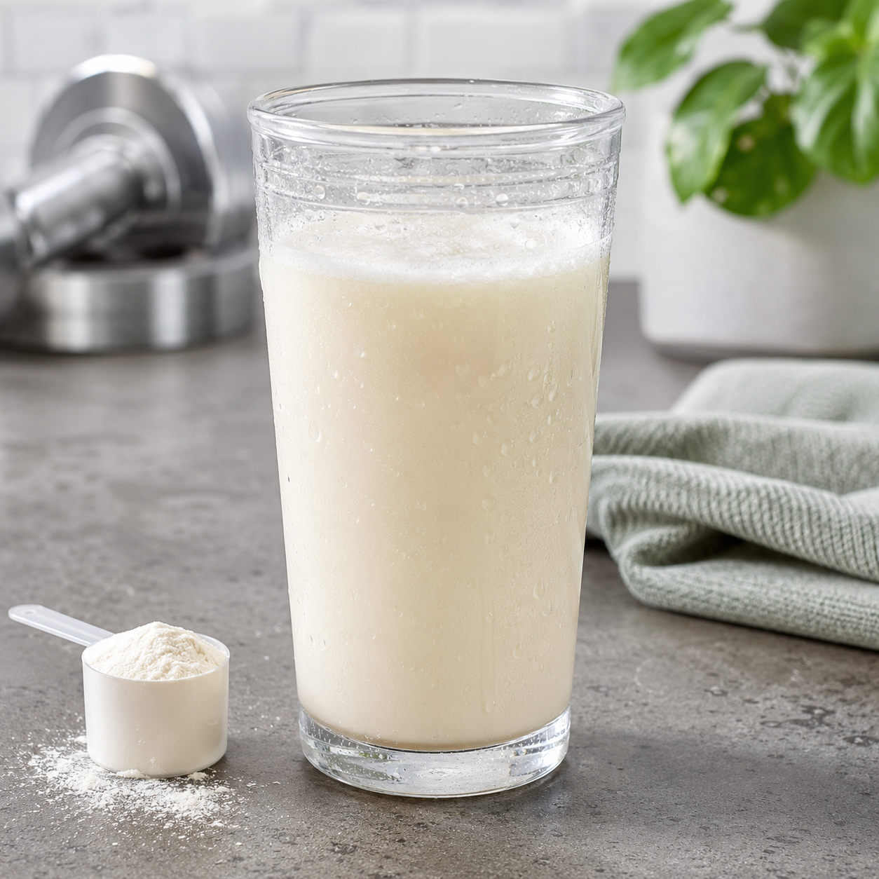 Post workout recovery drink with collagen and vitamin C