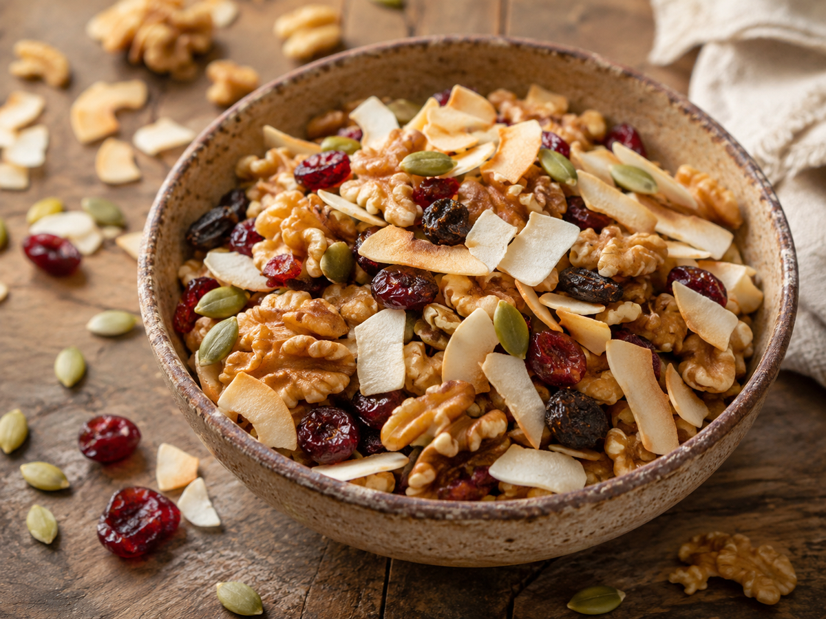 Toasted coconut trail mix