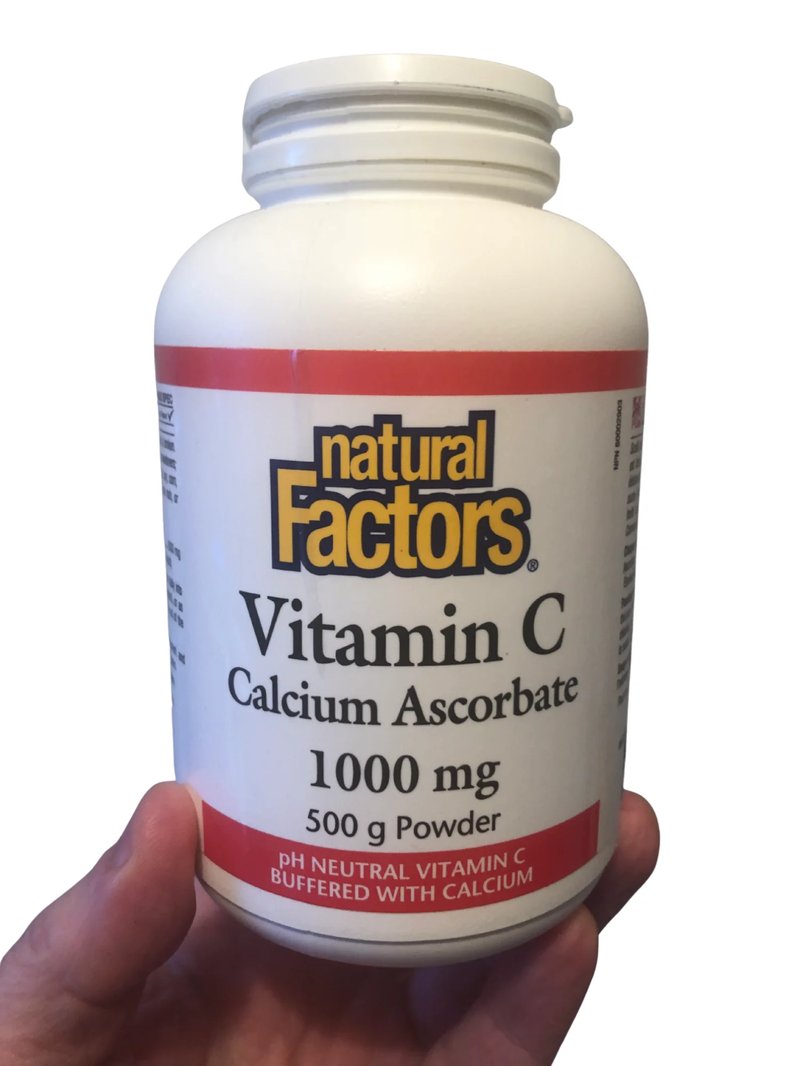 Vitamin C calcium ascorbate powder, required for collagen hydroxylation